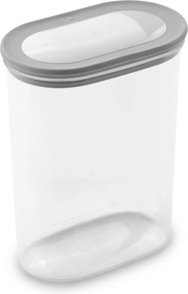 Dry Grand Chef – Stapelbare Voorraadbus met deksel – 1600 ml – Transparant/Grijs by Curver in Transparent, Light grey – product photo