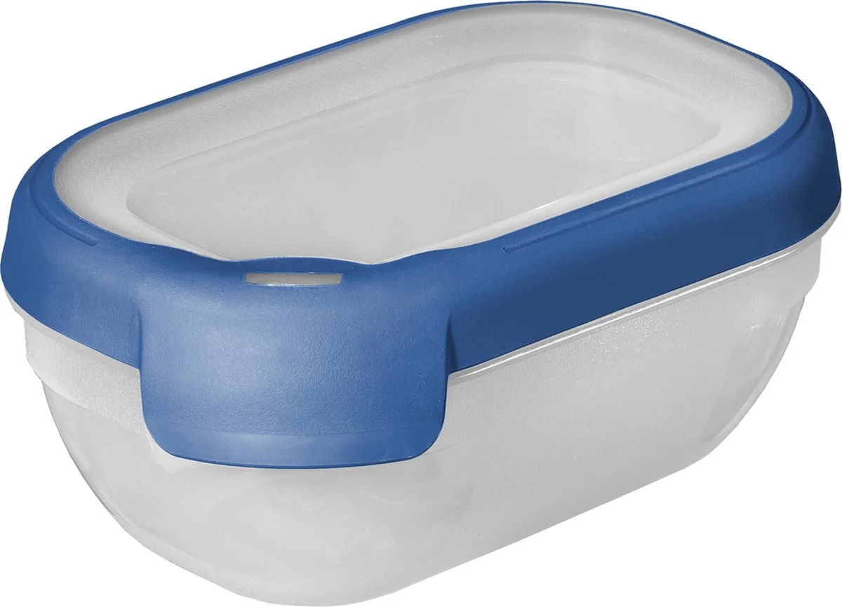 Grand Chef Vershoudbakje - 0,5 liter - Rechthoekig - Transparant/Donkerblauw von Curver in Blau – Produktfoto