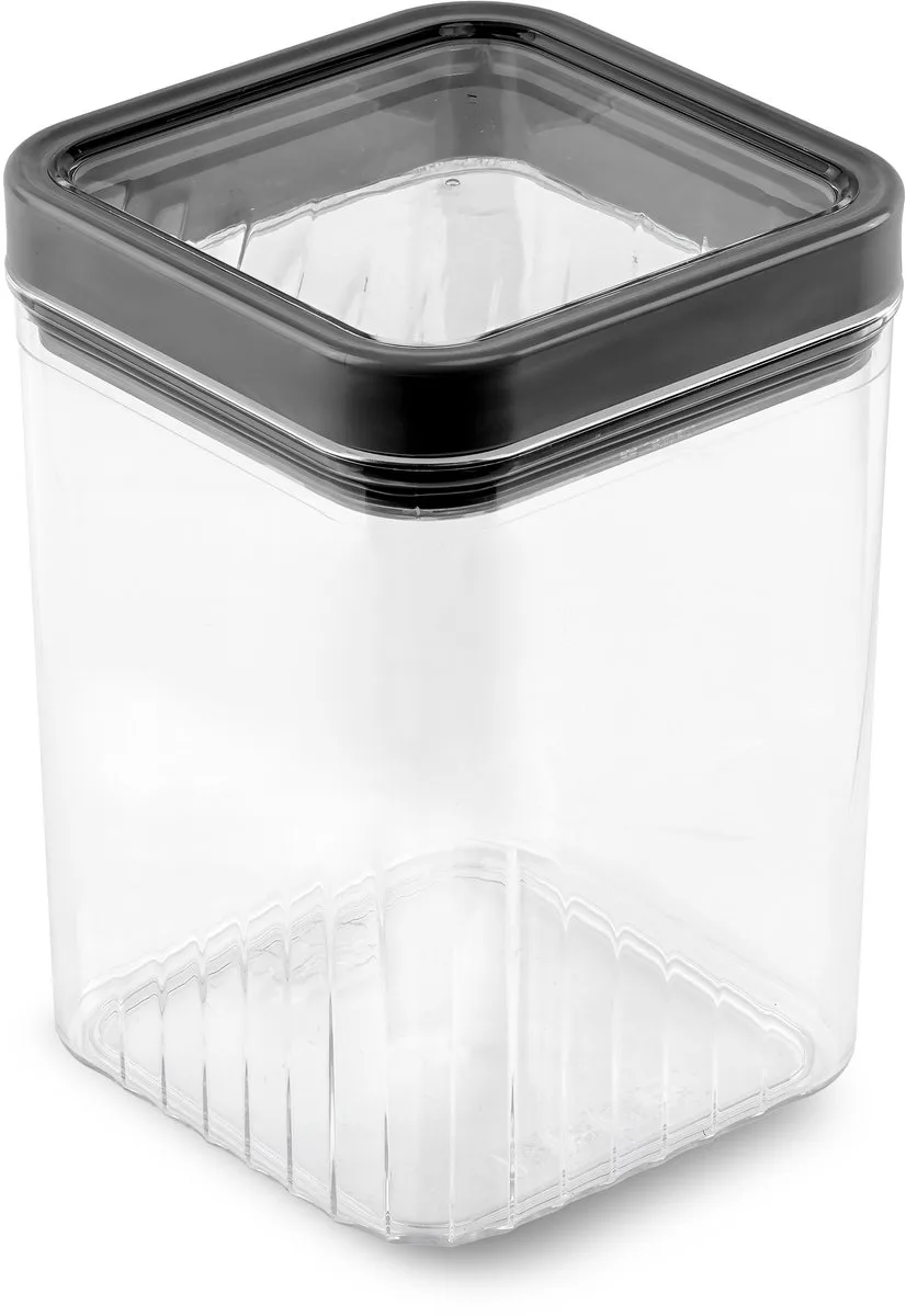 Kara Voorraadbus - 1,2L - 10,7x10,7x16,4cm de Curver en Anthracite – photo produit