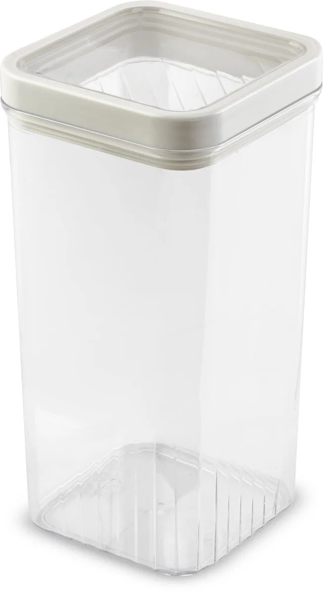 Kara Voorraadbus - 1,8L - 10,7x10,7x22,2cm van Curver in Wit – productfoto