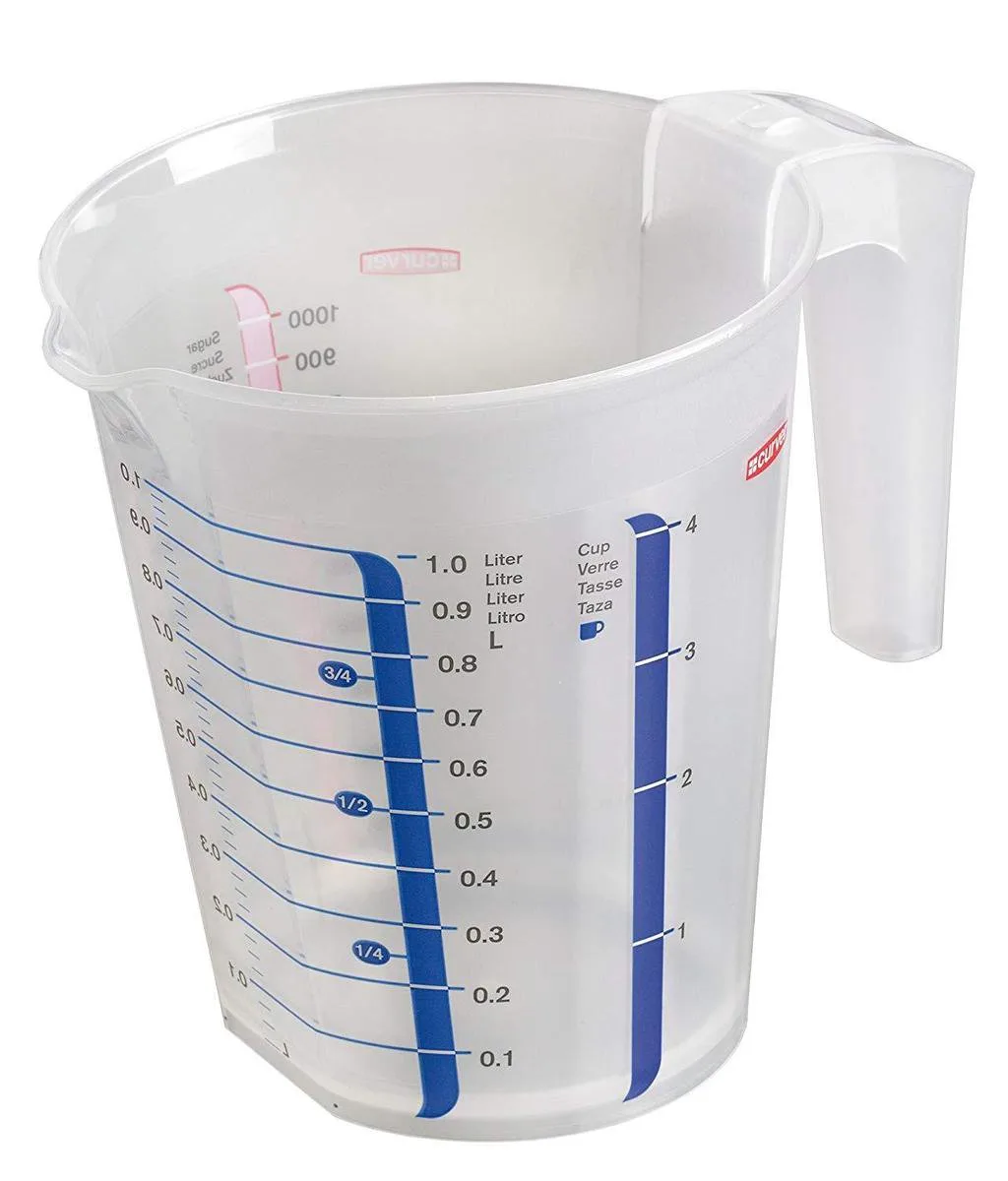 Maatbeker - Chef At Home - 1 liter van Curver in Transparant – productfoto