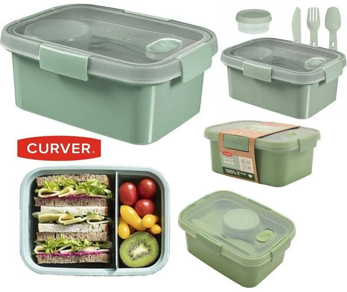 Récipient Hermétique 12245 Smart To Go 1.2l 20x15x9cm de Curver – photo produit