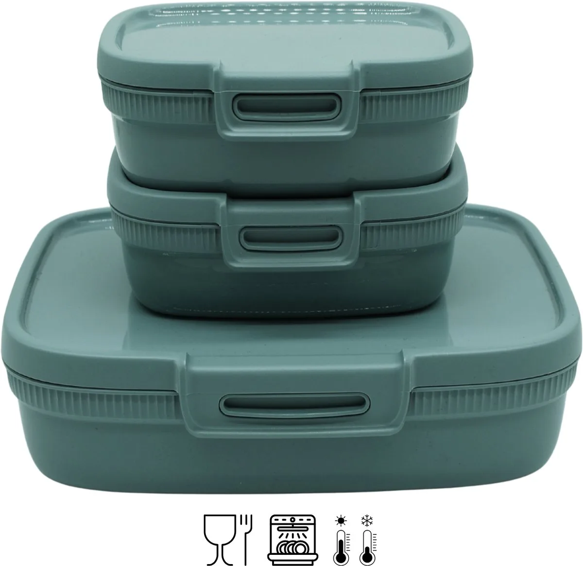 Snap Box Click Vershouddoos - Set Van 3 - 1.2L | 0.4L | 0.4L fra Curver i Blå – produktbillede