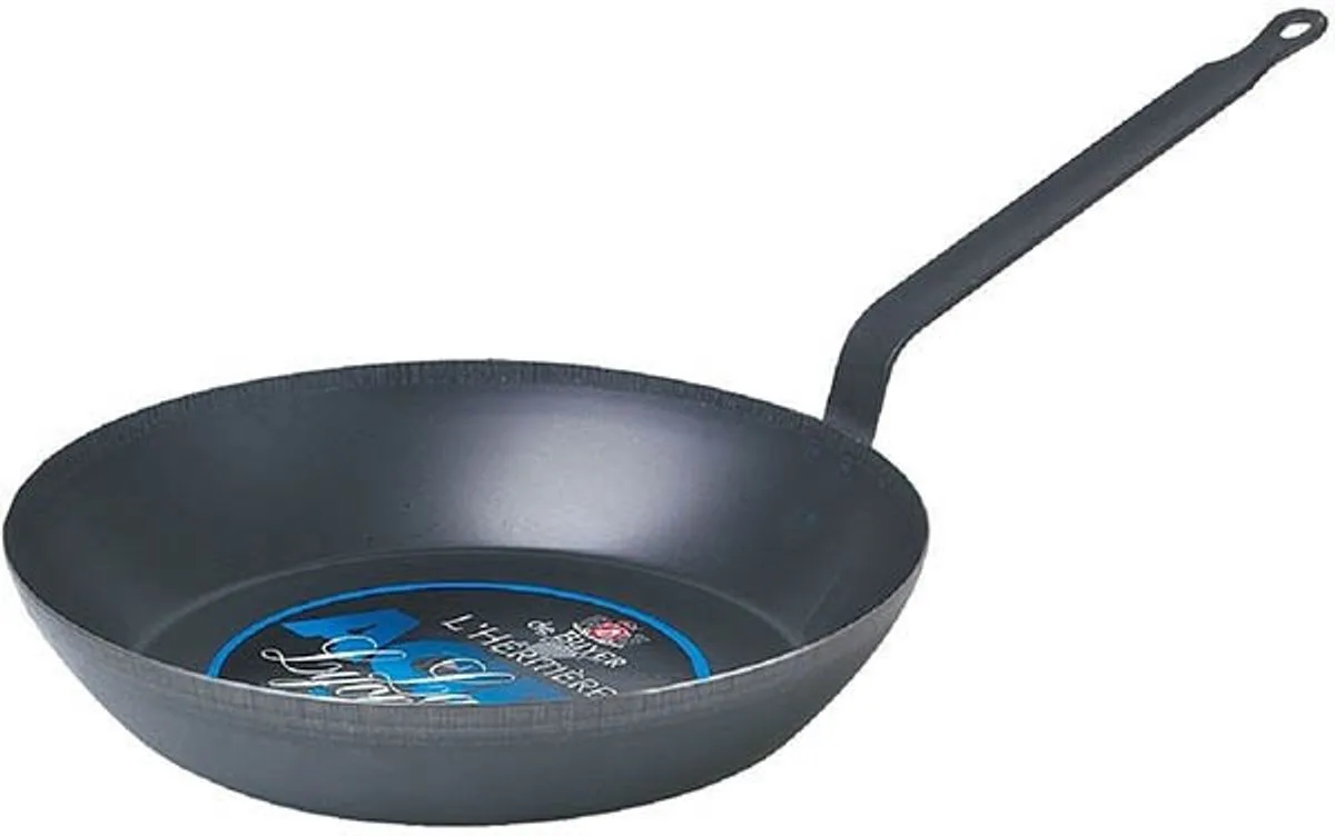 20 cm blauwe tinnen koekenpan de de Buyer en Bleu – photo produit