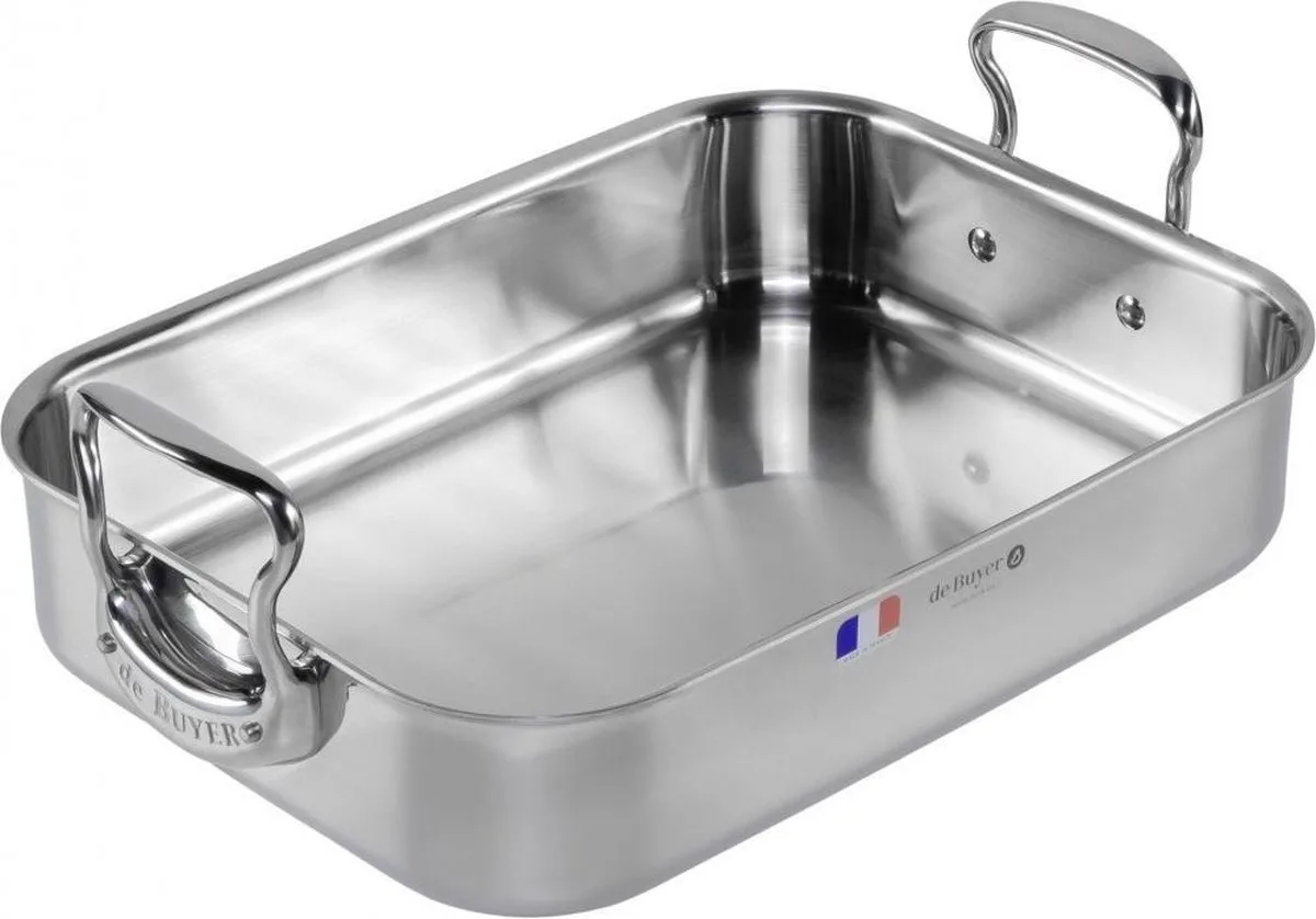 Affinity 35x25 Cm Stegepande fra de Buyer i Sølv – produktbillede