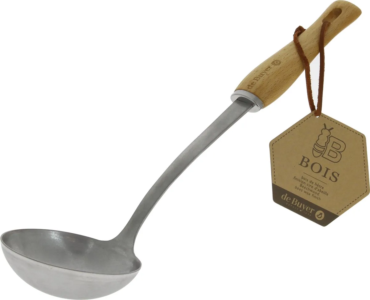 B Bois Pollepel - 34cm - Hout - Rvs de de Buyer en Argent – photo produit