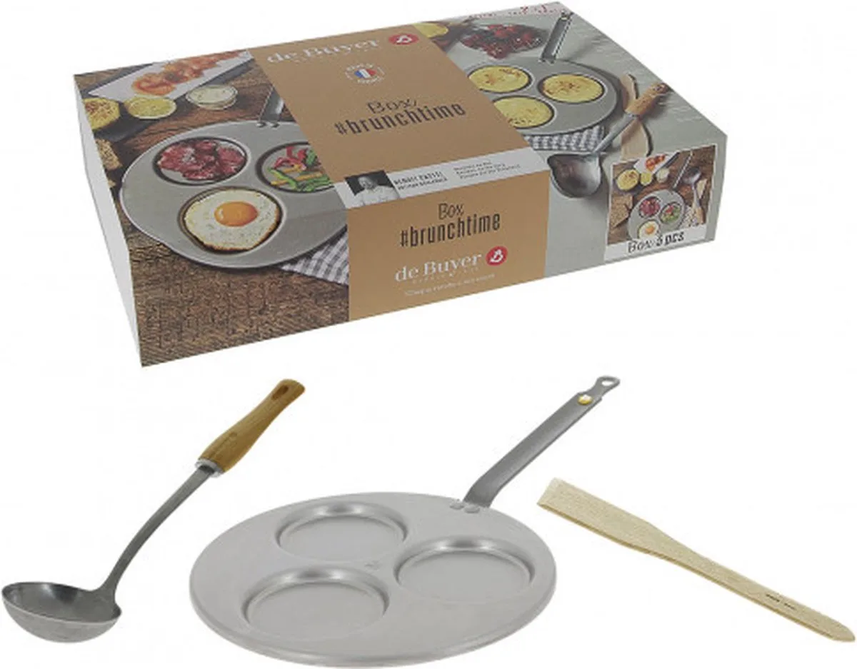 Box Brunchtime - Triblinispan + Spatel by de Buyer in Silver – product photo