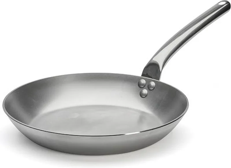 Carbone Plus Koekenpan met Rvs Handvat - Ø 28cm - Plaatstaal by de Buyer in Silver – product photo