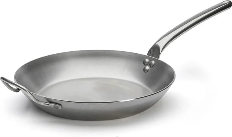 Carbone Plus Koekenpan met Rvs Handvat - Ø 32cm - Plaatstaal by de Buyer in Silver – product photo