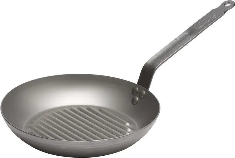 Carbone Plus Ronde Grillpan - Ø 26cm - Plaatstaal by de Buyer in Silver – product photo