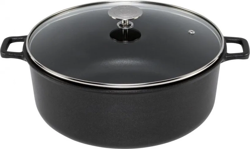 choc extreme braadpan met glazen deksel 24 cm inductie de de Buyer en Noir – photo produit