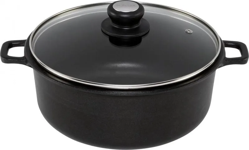 choc extreme braadpan met glazen deksel 28cm inductie de de Buyer en Noir – photo produit 1 sur 3