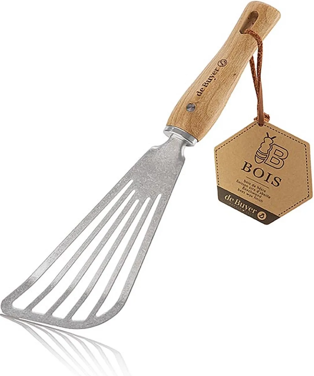 de Buyer 2701.07 keukenspatel Bakspatel Roestvrijstaal, Hout - Spatel voor BBQ de de Buyer en Gris – photo produit
