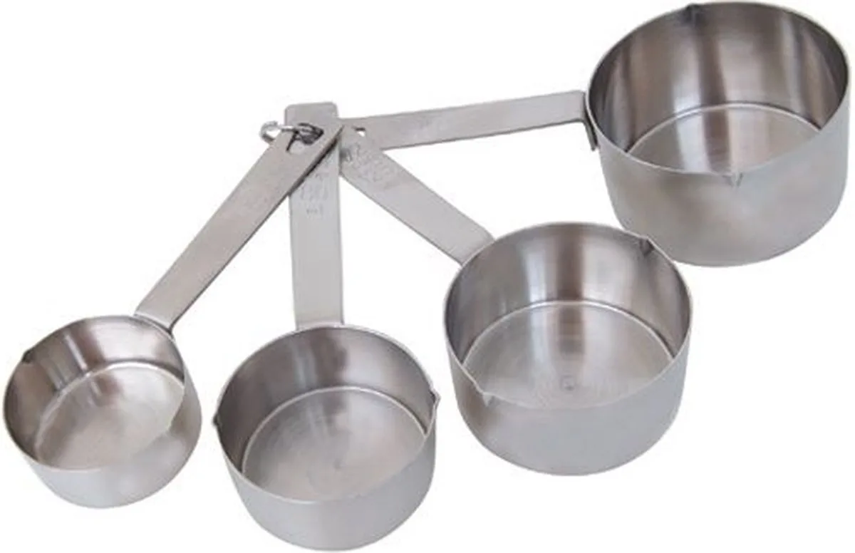 De Buyer 482702 Preparation Set van 4 maatbekers Inox van de Buyer in Zilver – productfoto