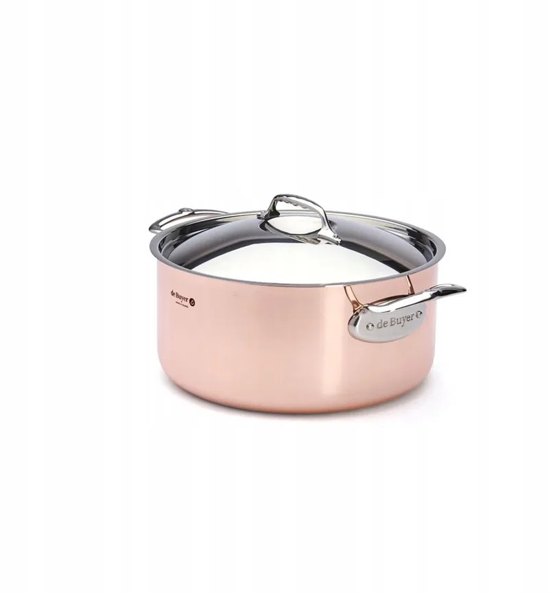 Koperen Steelpan met Deksel - Ø 28 cm by de Buyer in Copper – product photo