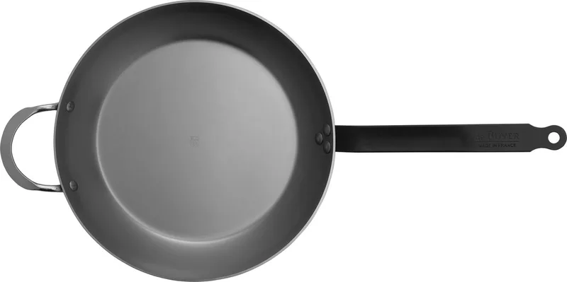Mineral B Black Koekenpan 32 cm – Plaatstaal – PFAS-vrij – Professionele Bakprestaties – Inductie Geschikt by de Buyer in Silver – product photo
