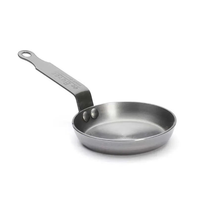 Mineral B Blinispan 12 cm – Plaatstalen Koekenpan – PFAS-vrij – Geschikt voor Inductie – Made in France by de Buyer in Silver – product photo 2 of 6