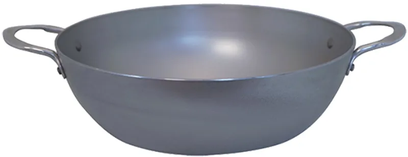 Mineral B Hapjespan 24 cm met 2 Grepen – Plaatstaal – PFAS-vrij – Natuurlijke Antiaanbaklaag – Inductie Geschikt by de Buyer in Silver – product photo