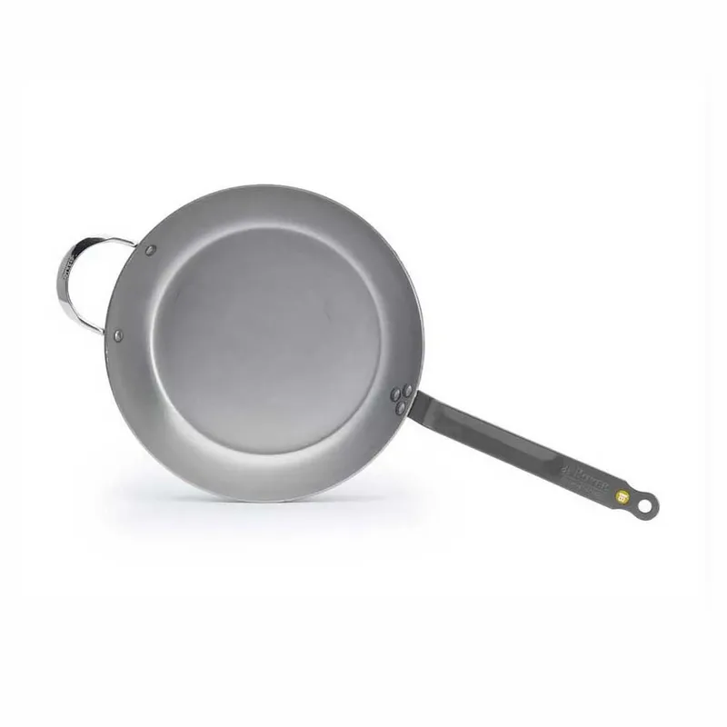 Mineral B Koekenpan 32 cm – Plaatstaal – PFAS-vrij – Natuurlijk Antiaanbak Effect – Made in France von de Buyer in Silber – Produktfoto 3 von 6