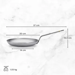 Mineral B Omeletpan 24 cm – Plaatstalen Koekenpan – PFAS-vrij – Geschikt voor Inductie – Made in France de de Buyer en Staal – photo produit 6 sur 6
