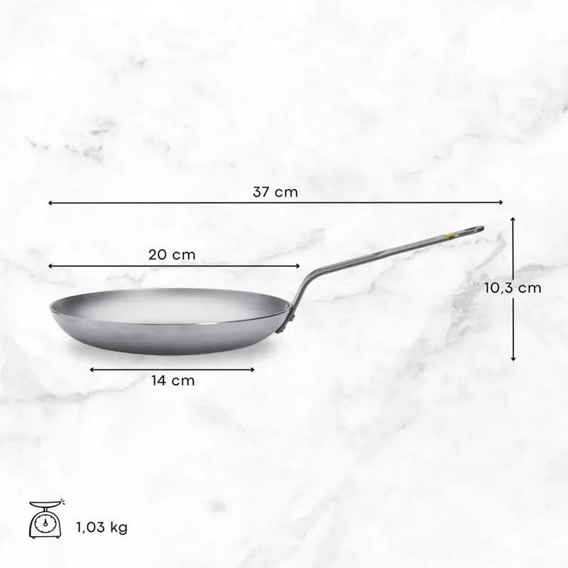Mineral B Omeletpan 24 cm – Plaatstalen Koekenpan – PFAS-vrij – Geschikt voor Inductie – Made in France de de Buyer en Staal – photo produit 6 sur 6