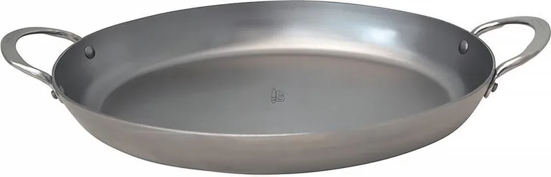 Mineral B Ovale Roasting Pan 36 cm – Braadpan – Plaatstaal – PFAS-vrij de de Buyer en Argent – photo produit