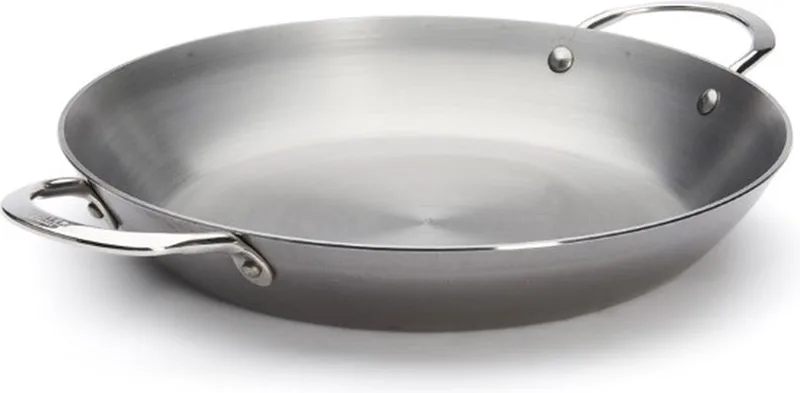 Mineral B Paellapan 32 cm – Carbonstalen Paellapan – Ø 32 cm – Made in France by de Buyer in Silver – product photo