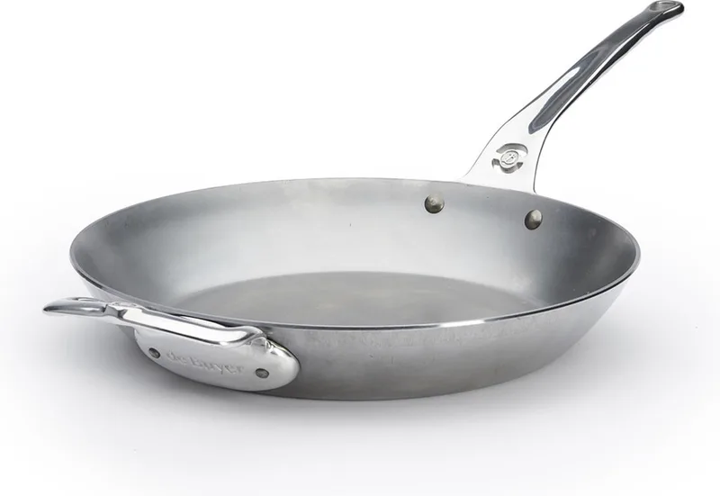 Mineral B Pro Koekenpan Ø 32 cm – Plaatstaal – PFAS-vrij – Geschikt voor Inductie – Made in France by de Buyer in Silver – product photo 1 of 6