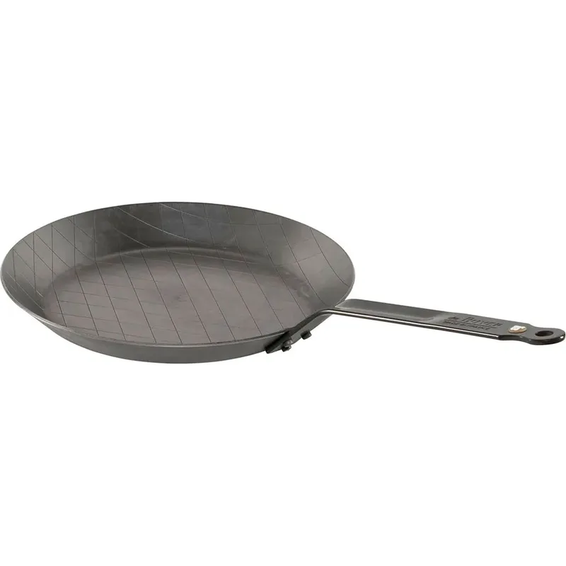 Mineral B Steakpan 28 cm – Geribbelde Grillpan – Plaatstaal – PFAS-vrij von de Buyer in Silber – Produktfoto 2 von 3