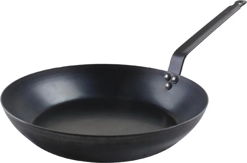 Outdoor Deep Blue Steel Koekenpan - 20 cm de de Buyer en Noir – photo produit