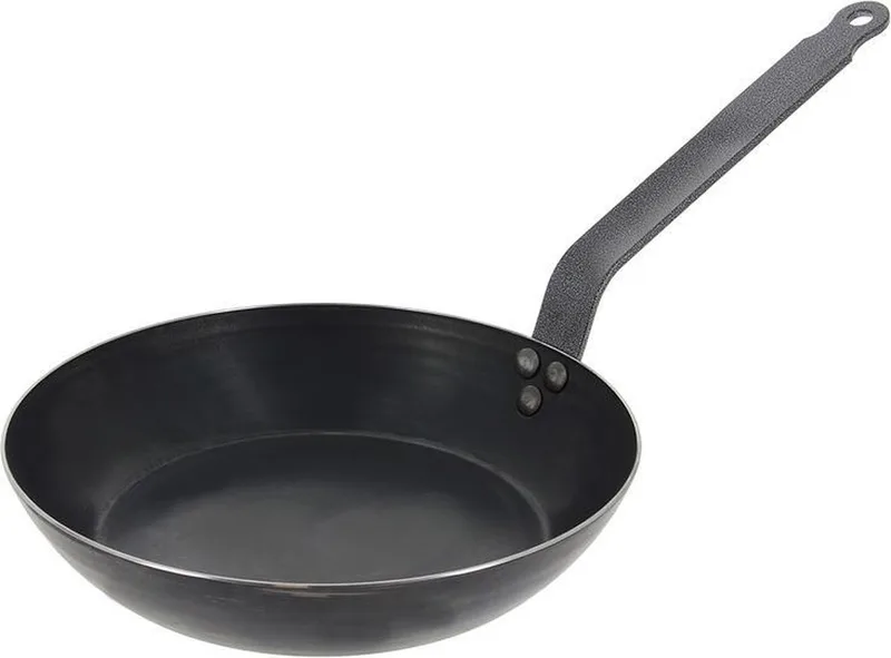 Outdoor Deep Blue Steel Koekenpan - 32 cm by de Buyer in Black – product photo