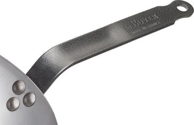 Plaatstalen Koekenpan Ø 24cm - zonder PFAO & PTFE - Geen Inductie - Natuurlijk wax anti aanbaklaag by de Buyer in Grey – product photo