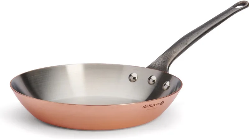 Prima Matera Koekenpan - Gietijzeren Handvat - 90% - 10% Rvs - Ø 32cm fra de Buyer i Kobber – produktbillede
