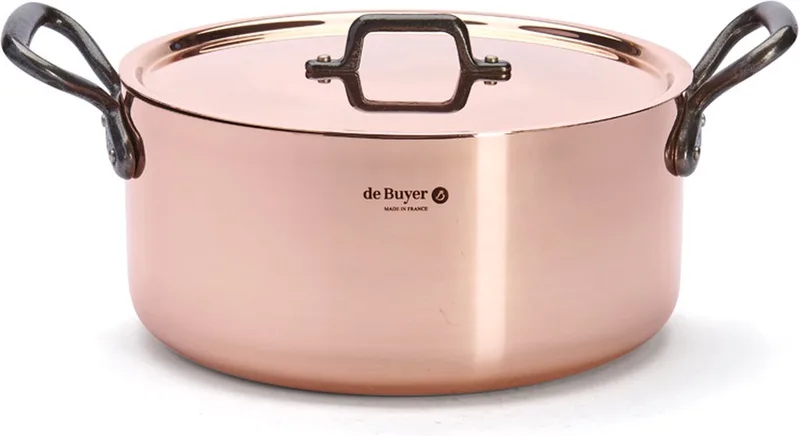 Prima Matera Kookpot - Gietijzeren Handvaten - Ø 28cm - 90% - 10% Rvs von de Buyer in Kupfer – Produktfoto