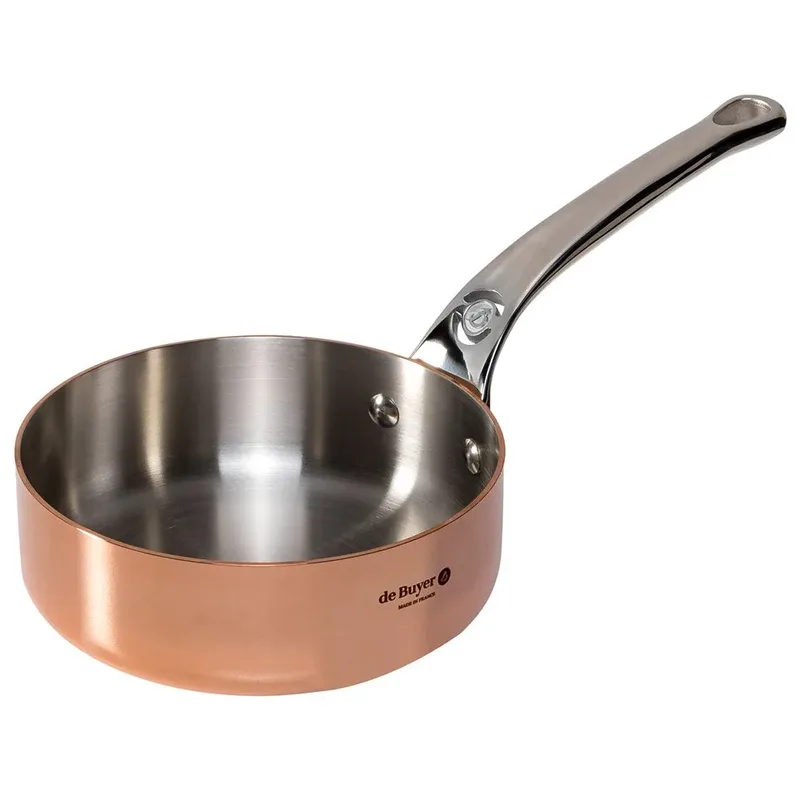 prima matera sauteuse koper/rvs 16cm recht ind. von de Buyer in Schwarz – Produktfoto 2 von 4