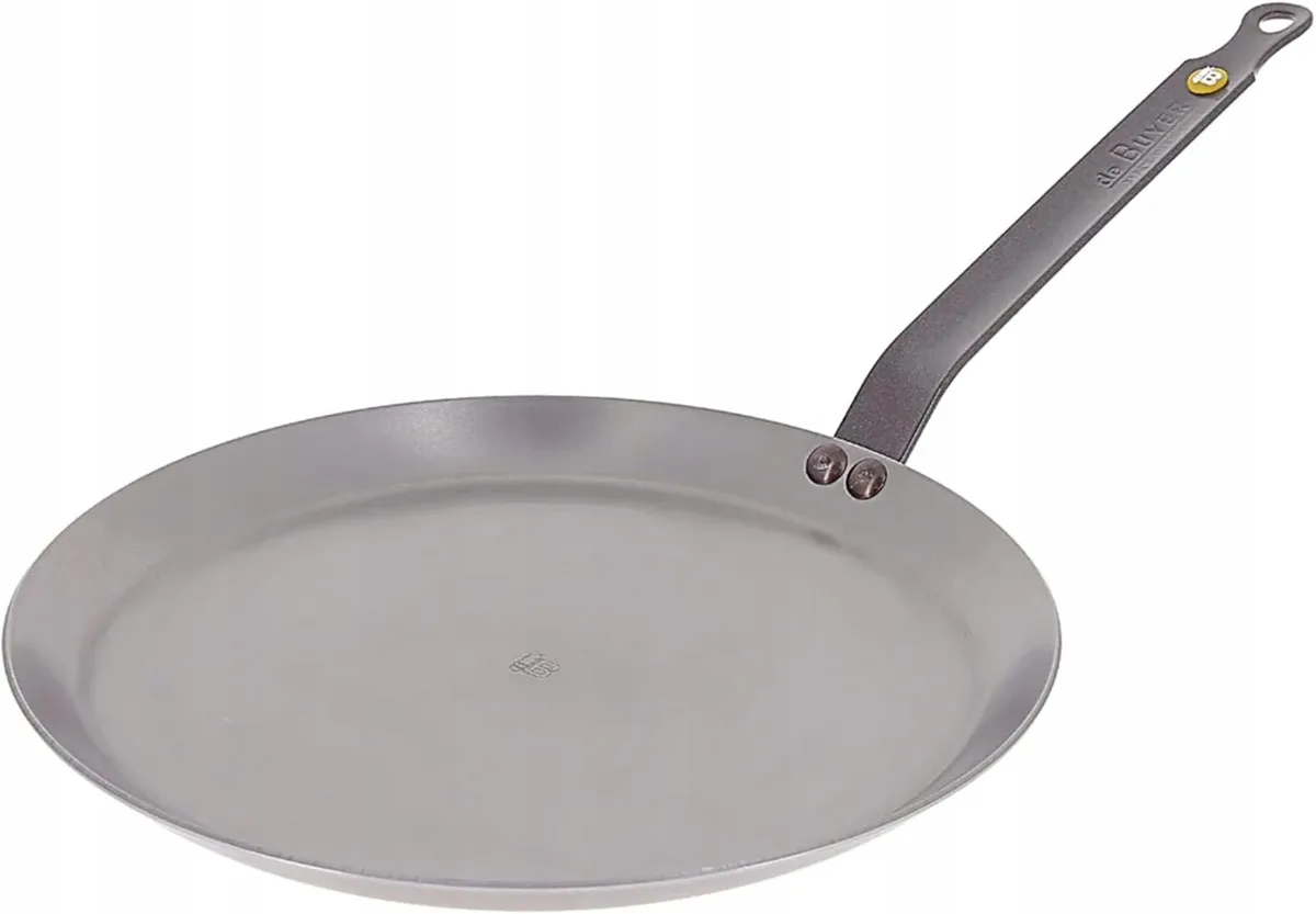 Professionele Roestvrij Staal Crêpe Pan 24 cm van de Buyer in Zilver – productfoto