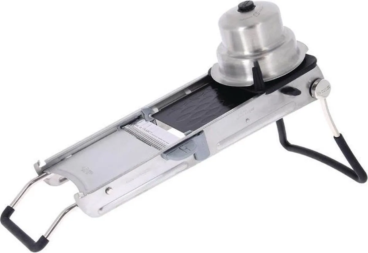Ultra Deluxe Mandoline - 1x Dubbel Dnijblad + 6x Julienne Snijbladen de de Buyer en Noir – photo produit
