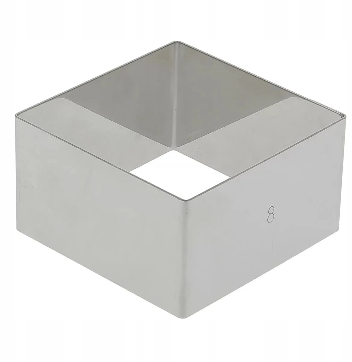 Vierkante Bakring 8x8x4.5 cm Roestvrij Staal de de Buyer en Roestvrijstaal – photo produit
