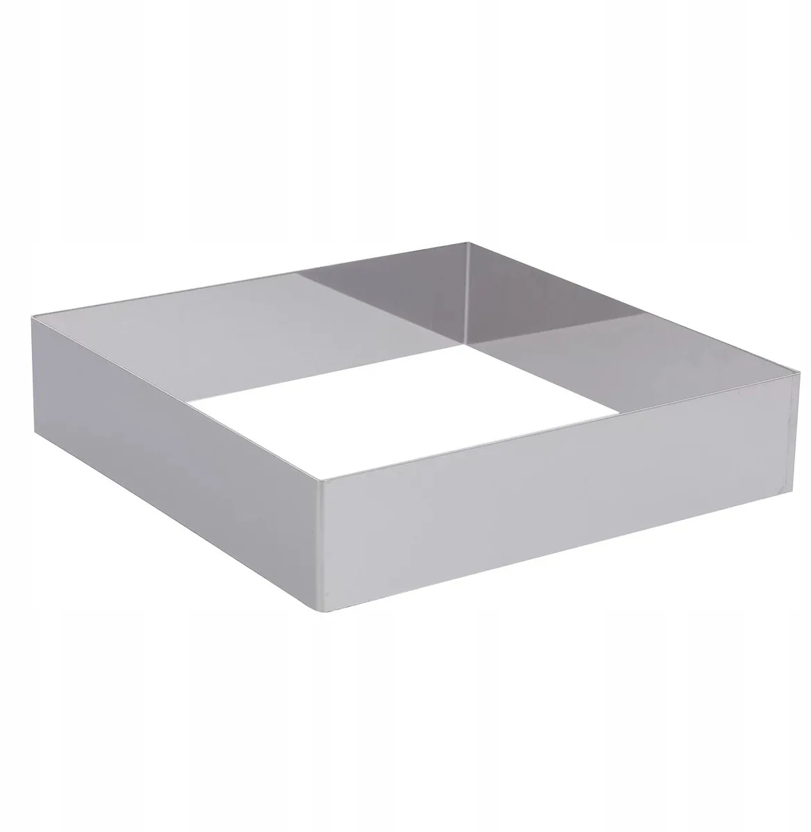 Vierkante Bakvorm 16x16x4.5 cm RVS van de Buyer in Roestvrijstaal – productfoto