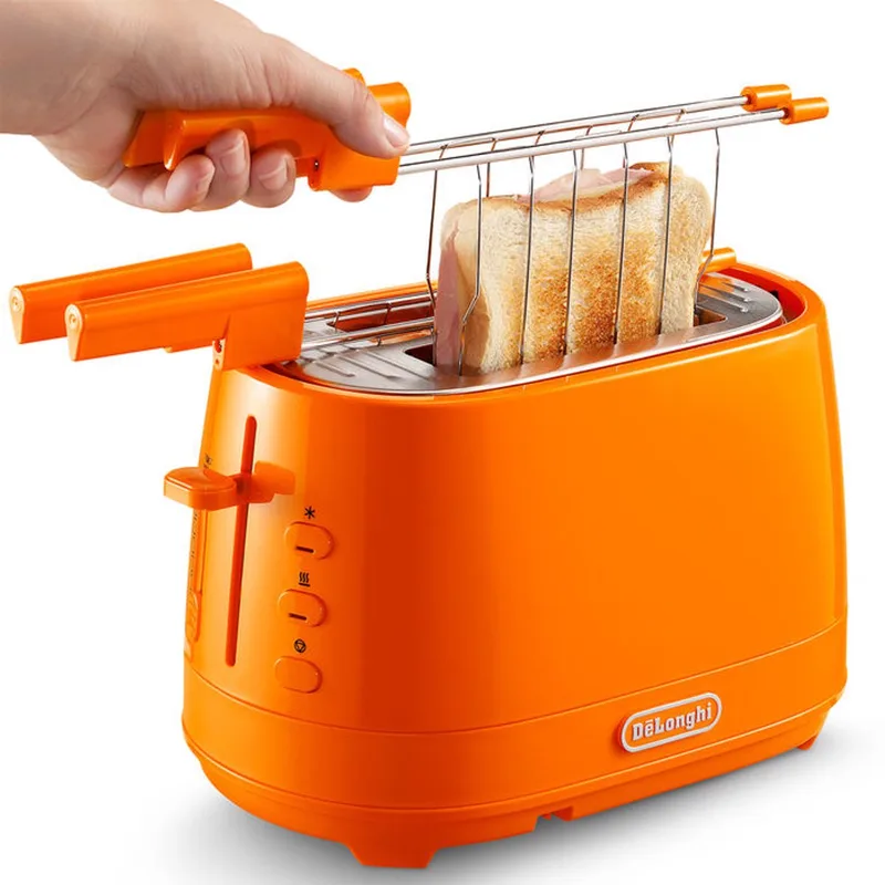 CTLAP2203.O Broodrooster 2 Sneden 550 W by De'Longhi in Orange – product photo
