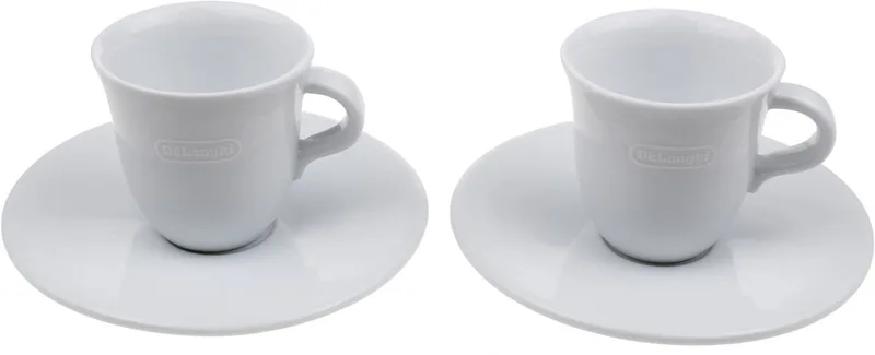 DELONGHI - 2 Porseleinen Espressokopjes - 5513283721 fra De'Longhi i Hvid – produktbillede