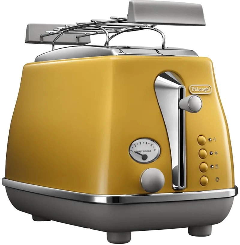 Icona Capitals 2-slice – Broodrooster – 900W van De'Longhi in Geel – productfoto