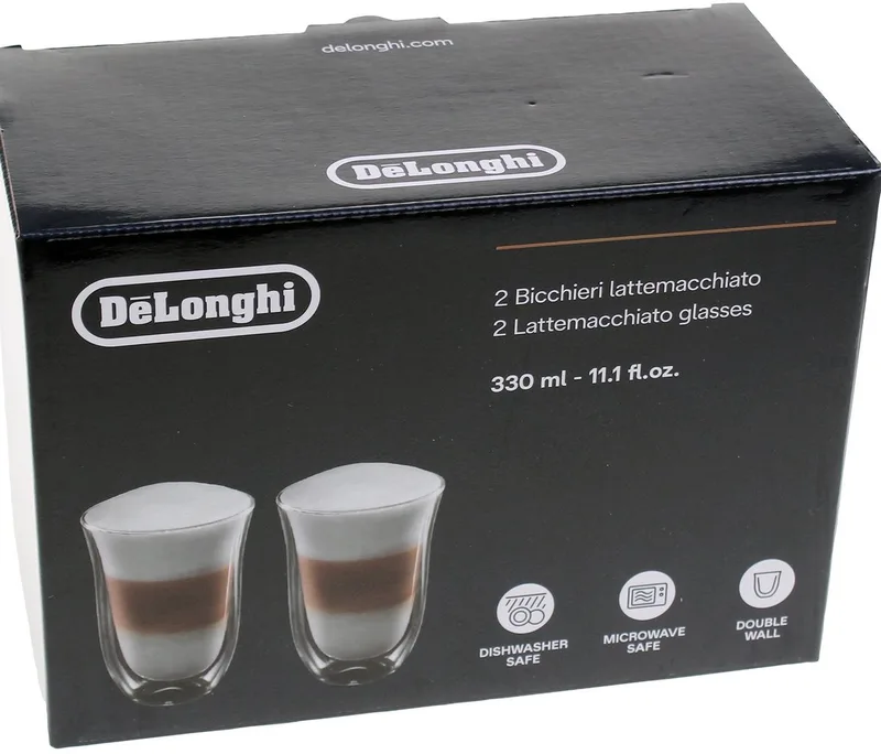 Kopjes Dubbele thermowant Set van 2 latte macchiato glazen 5513214611 fra De'Longhi i Kleur – produktbillede