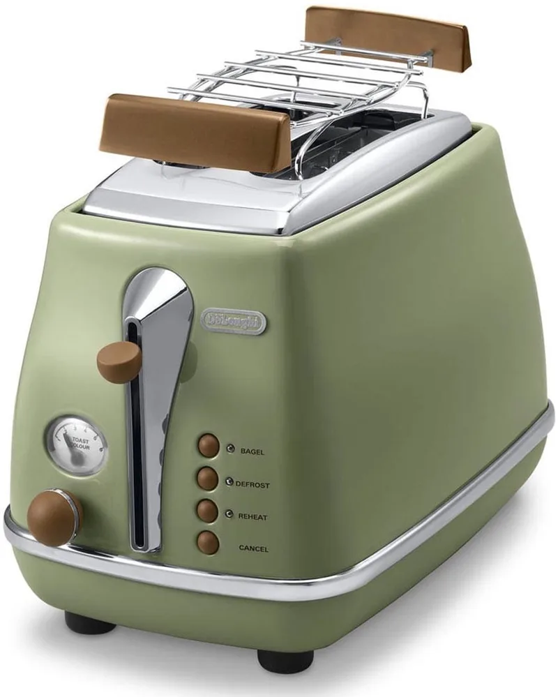toaster Icona Vintage van De'Longhi in Groen – productfoto