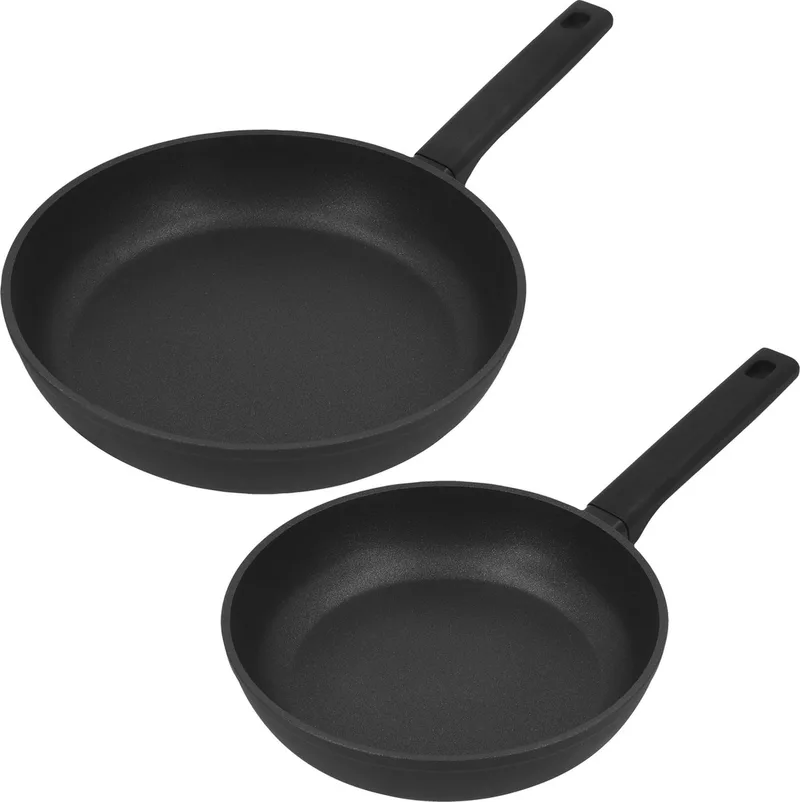 Alu Comfort 3 Koekenpan - Duraslide Anti Aanbak Pan - Inductie - Pannenset 20 cm + 24 cm von Demeyere in Zwart 20+24 cm – Produktfoto
