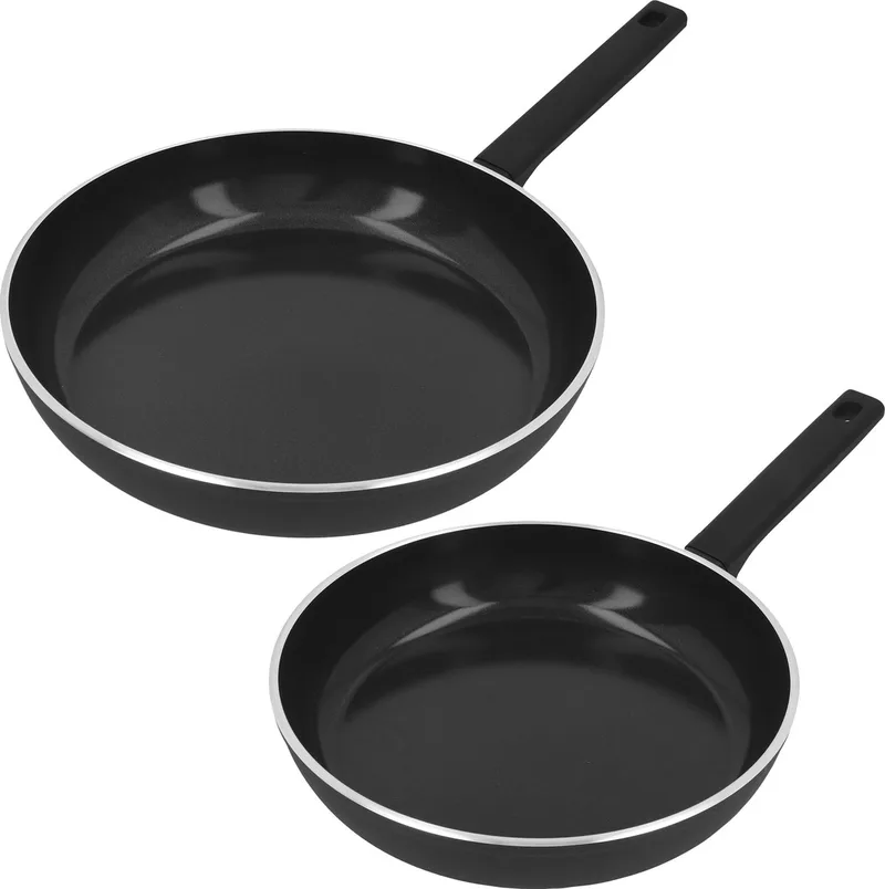 Alu Comfort 3 Koekenpan - Keramische Antikleeflaag - Koekenpan Inductie Ceraforce (PFAS-vrij) - Pannen Set 24 cm + 28 cm von Demeyere in Schwarz – Produktfoto