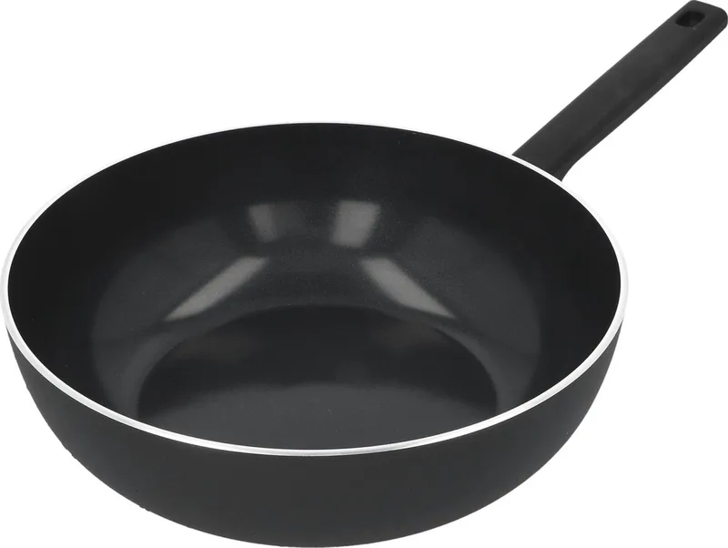 Alu Cosi 3 Wokpan - Ceraforce - 28 cm - PTFE-vrij von Demeyere in Schwarz – Produktfoto
