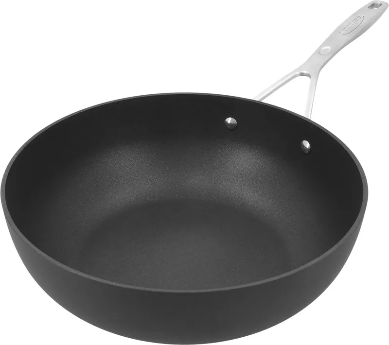 Alu Industry 3 Duraslide Wokpan - 28cm - Anti-aanbak - Inductie von Demeyere in Schwarz – Produktfoto