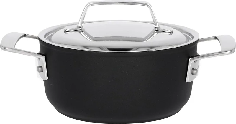 Alu Pro 5 Kookpan - Duraslide - Met RVS deksel - 16 cm - 1,4 L by Demeyere in Black – product photo