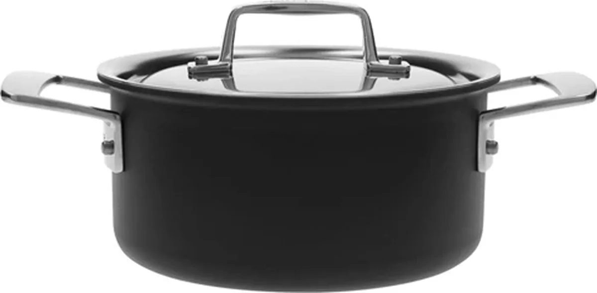 Black 5 kookpot met deksel D18cm - 2.2L de Demeyere en Noir – photo produit